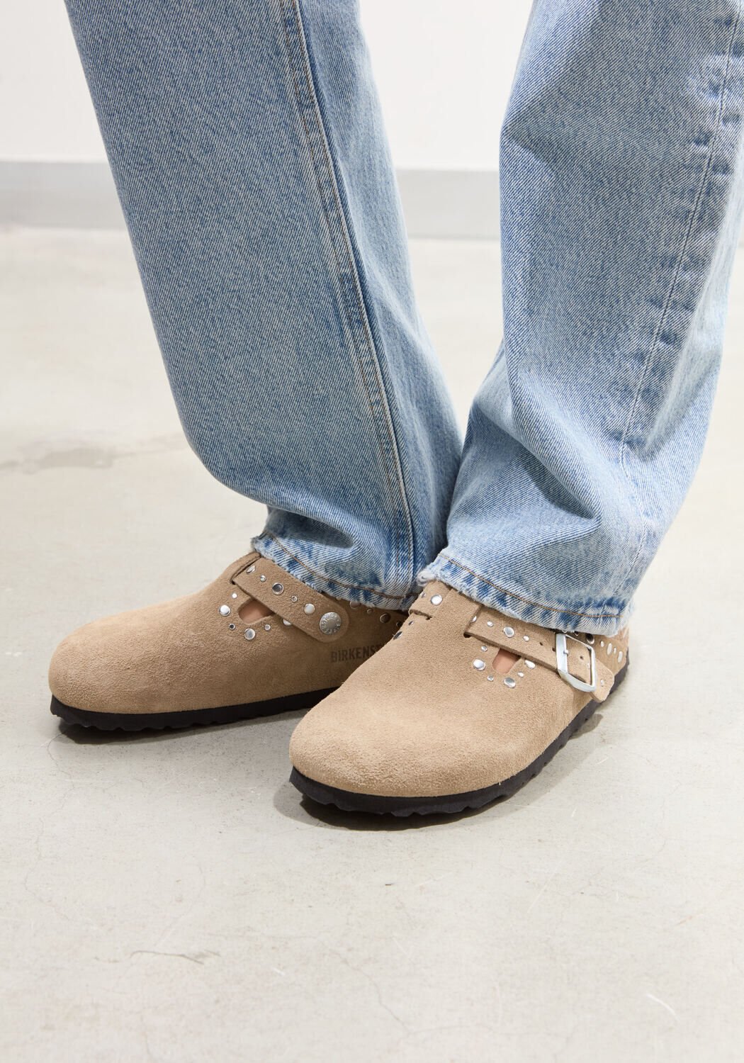 Taupe BIRKENSTOCK Instappers BOSTON RIVET - medium