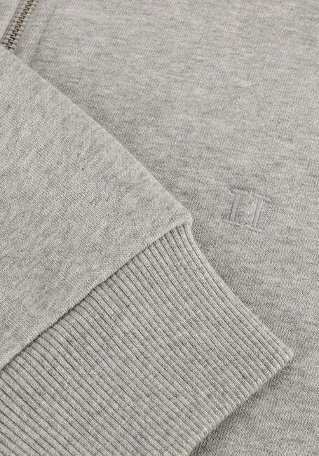 Lichtgrijze LES DEUX Trui NORREGAARD TONAL HALF-ZIP SWEATSHIRT - large