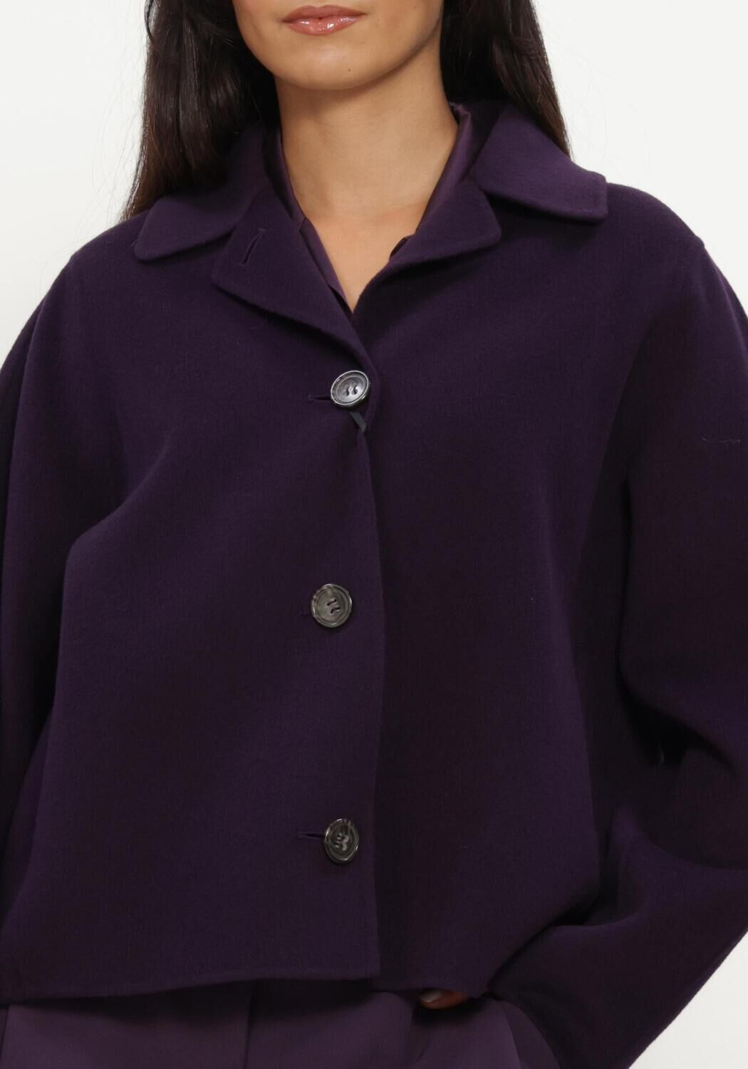 Paarse LUISA CERANO Vest DOUBLEFACE-JACKE - large