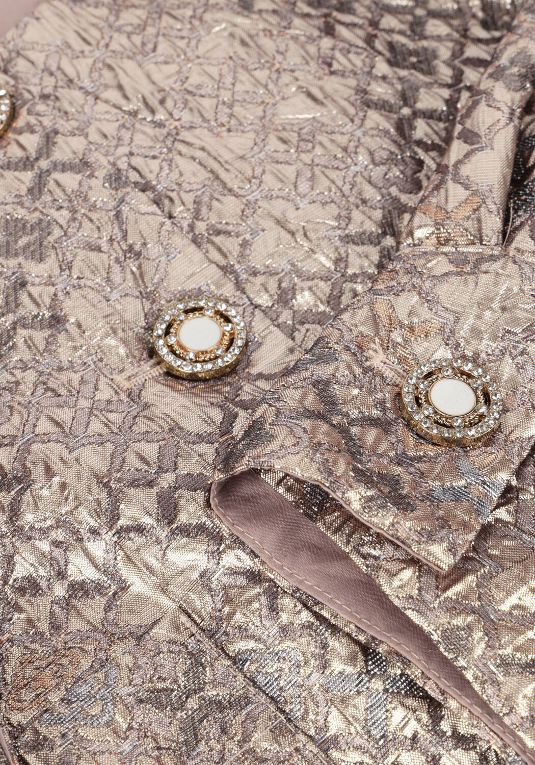 Beige SUMMUM Jack JACKET LUREX JACQUARD - large