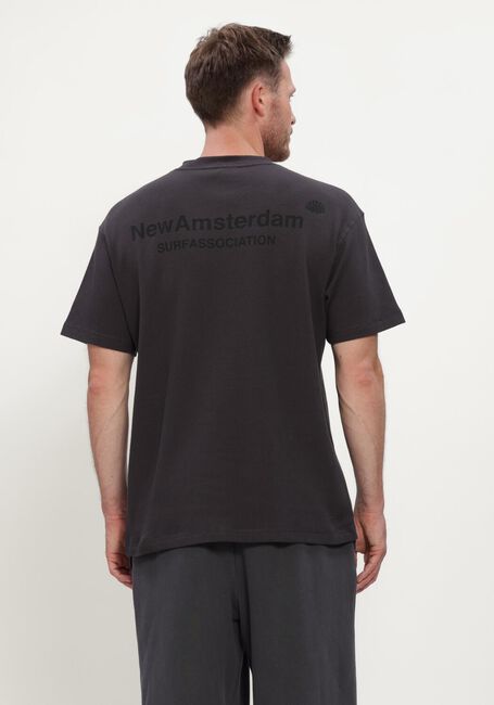 Zwarte NEW AMSTERDAM SURF ASSOCIATION T-shirt LOGO TEE WAFFLE - large