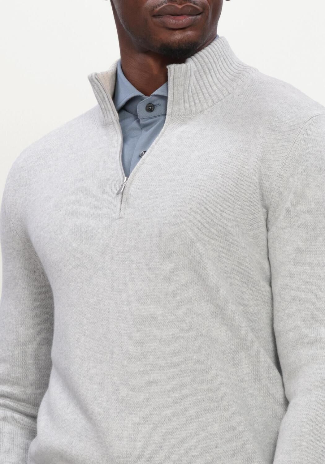 Grijze GRAN SASSO Trui MOCK ZIP - large