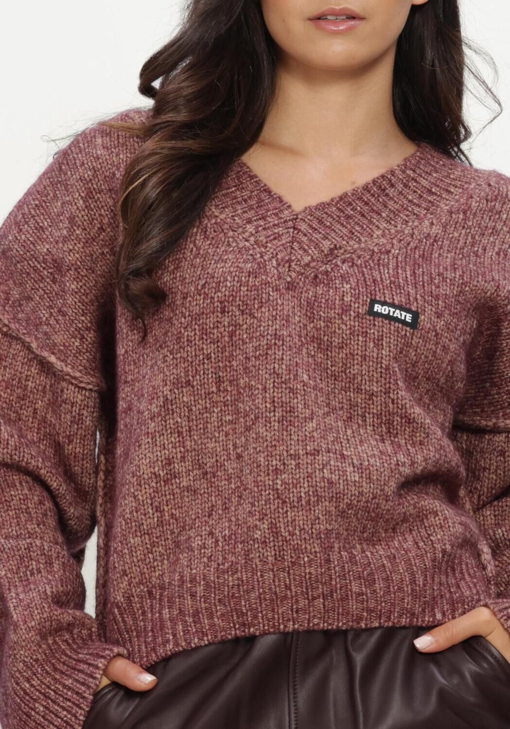 Roze ROTATE Trui KNIT V-NECK JUMPER - large