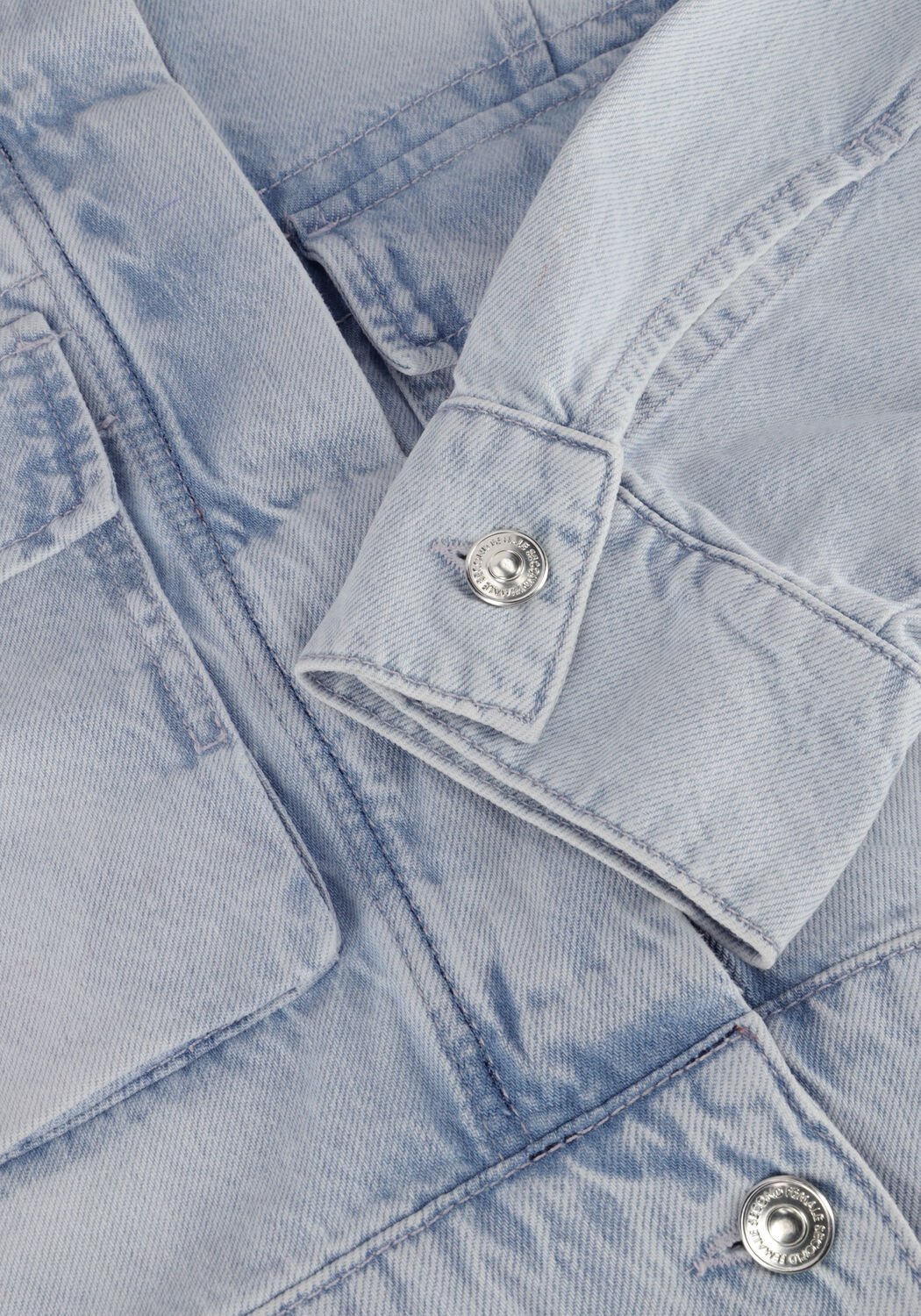 Lichtblauwe SECOND FEMALE Spijkerjas FIRA JACKET - large