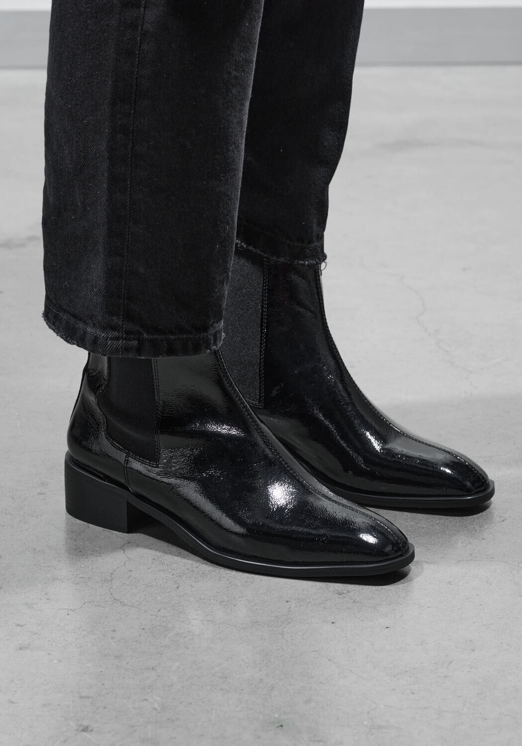 Zwarte STEFANO LAURAN Chelsea boots BOTIN PLANO - large