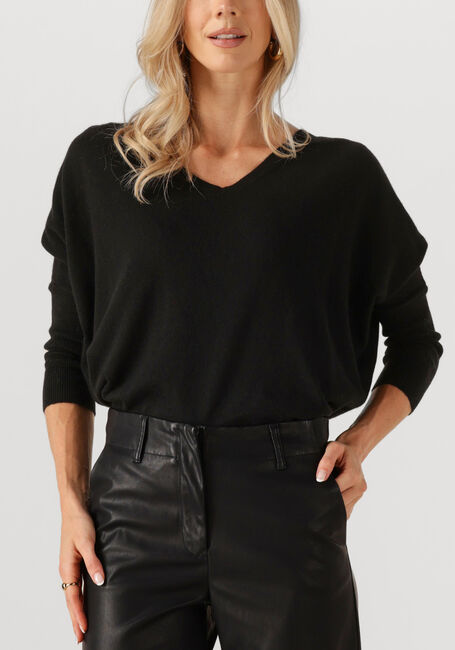 Zwarte RESORT FINEST Trui V-NECK CAPE SWEATER - large