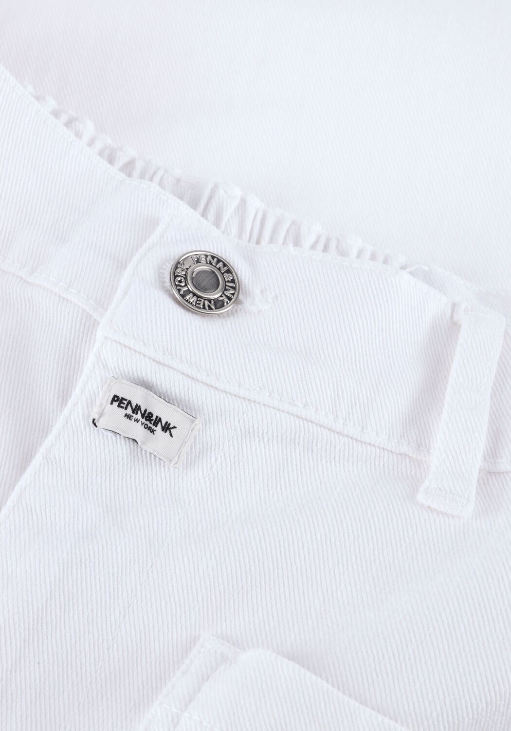 Witte PENN & INK Wijde broek TROUSERS - large