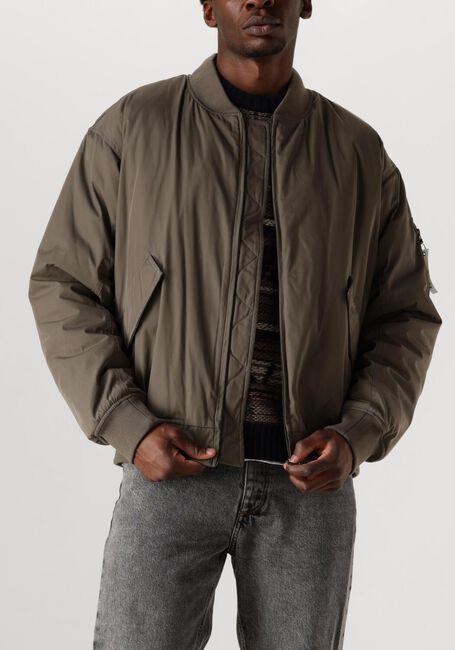 Donkergroene FORÉT Jack BOW BOMBER JACKET - large