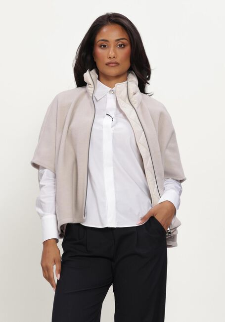 Creme LUISA CERANO Jack OUTDOORCAPE AUS WOLL-MIX - large