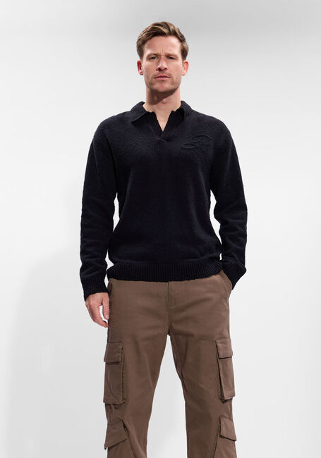 Zwarte REPRESENT Polo KNITTED POLO - large