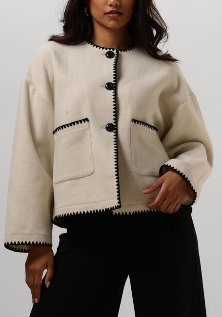 Ecru RUBY TUESDAY Jack ISAC JACKET WITH HAND EMBROIDERY - large