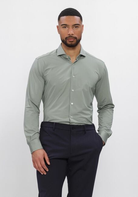 Groene XACUS Klassiek overhemd 11460 ACT520ML - large
