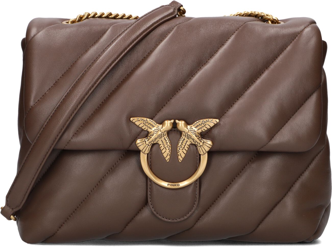 Pinko Schoudertas
Dames Love Puff Big, Materiaal: Leer, Kleur: Bruin afbeelding