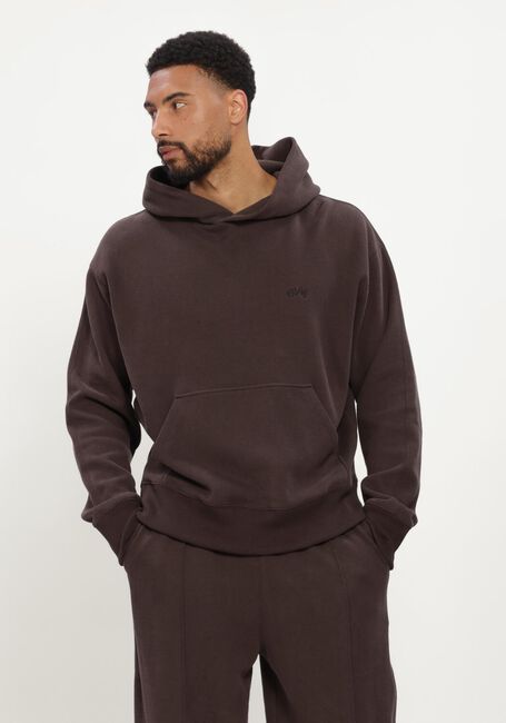 Bruine OLAF HUSSEIN Sweater SIGNATURE BOXY HOODIE - large