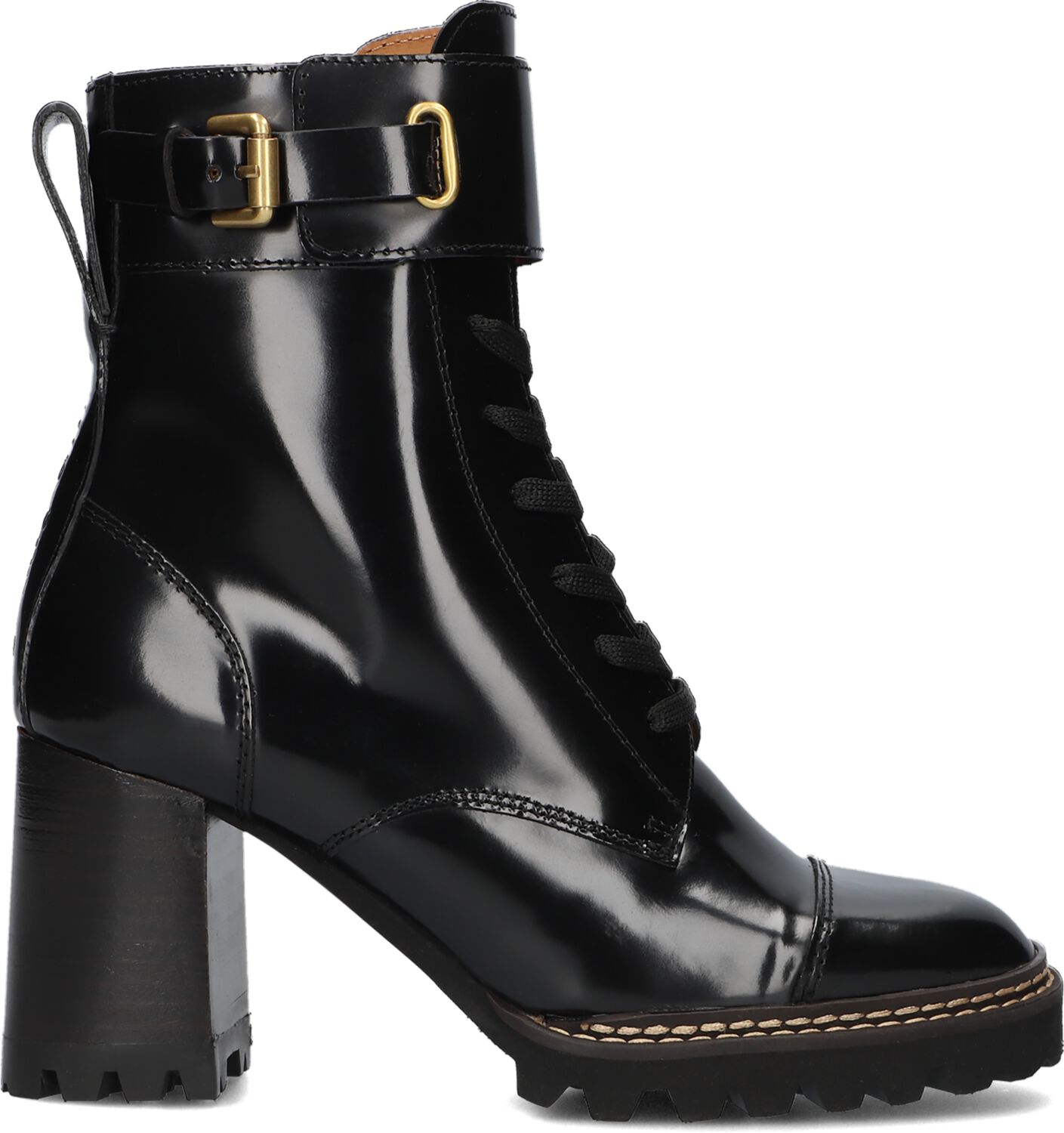See By Chloé Enkelboots Dames Mallory 18015, Maat: 37, Materiaal: Leer, Kleur: Zwart