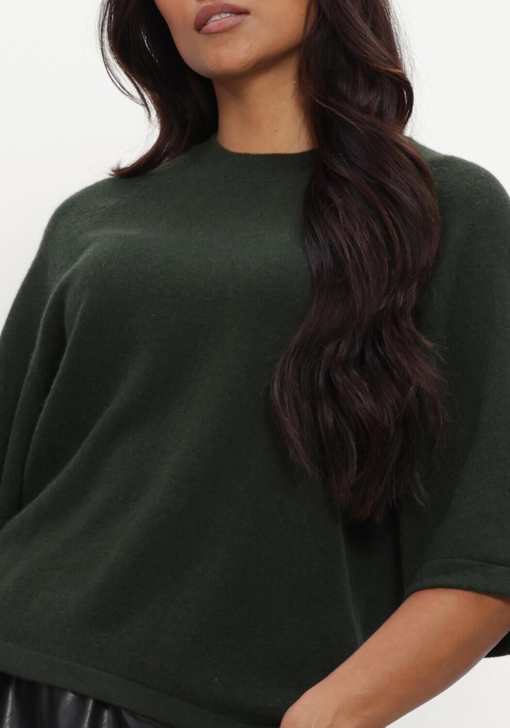 Donkergroene ABSOLUT CASHMERE T-shirt LEANA - large