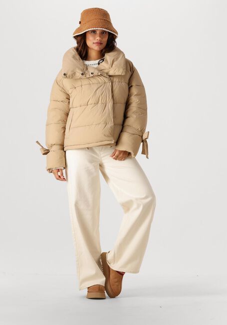 Beige CO'COUTURE Gewatteerde jas MEGAN CROPPED PUFFER JACKET - large