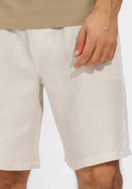 Beige OLAF HUSSEIN Korte broek LINEN BLEND SHORT - large