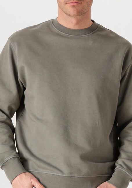 Grijze CP COMPANY Trui SWEATSHIRTS CREW NECK IN BRUSHED EMERIZED DIAGONAL FLEECE - large