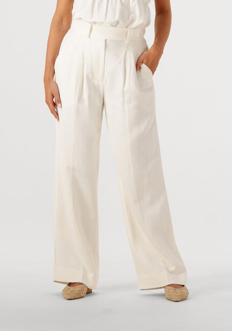 Witte SECOND FEMALE Wijde broek LINO TROUSSERS - large