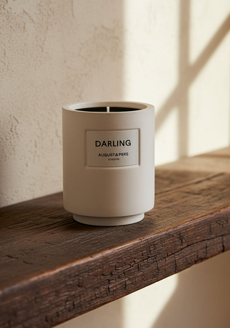 Gebroken wit AUGUST & PIERS Geurkaarsen DARLING 340GR - SCENTED CANDLE - large