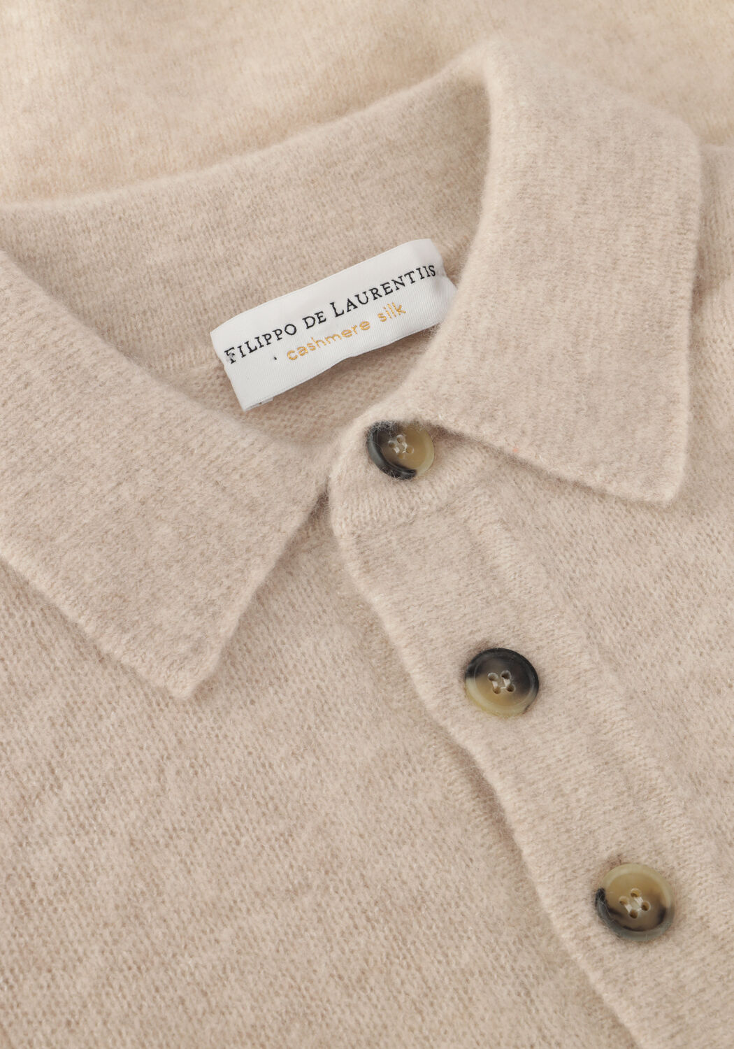 Beige FILIPPO DE LAURENTIIS Trui POLO ML - large