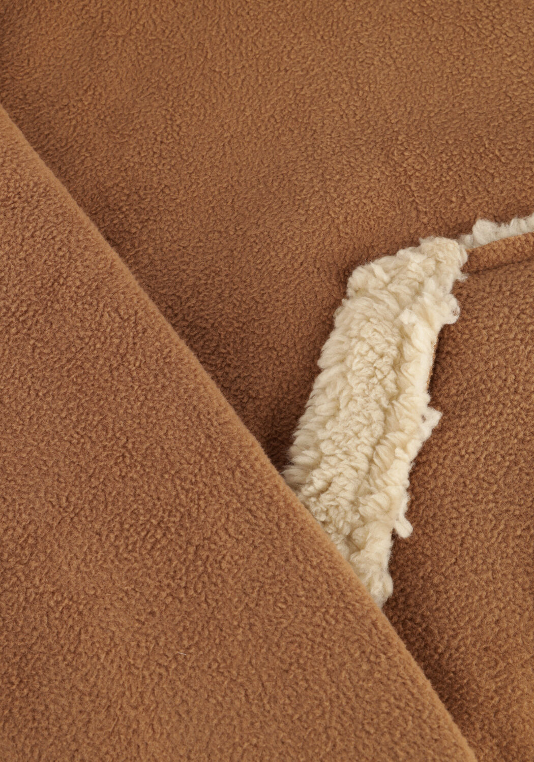 Cognac UGG Truien/vesten HOODED SWEATSHIRT WITH FAUX SHEARLING TR - large