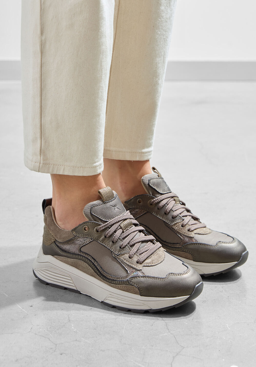 Taupe XSENSIBLE Lage sneakers COMBI G SNEAKER - large