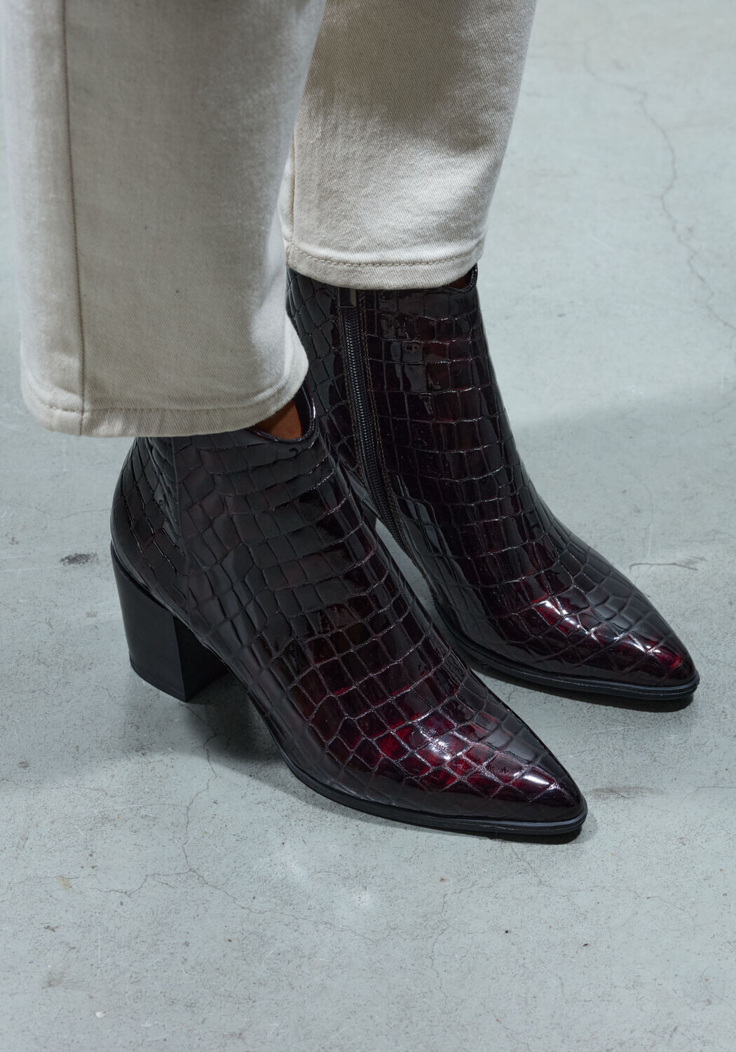 Rode LINA LOCCHI Enkellaarsjes AT 152 - large