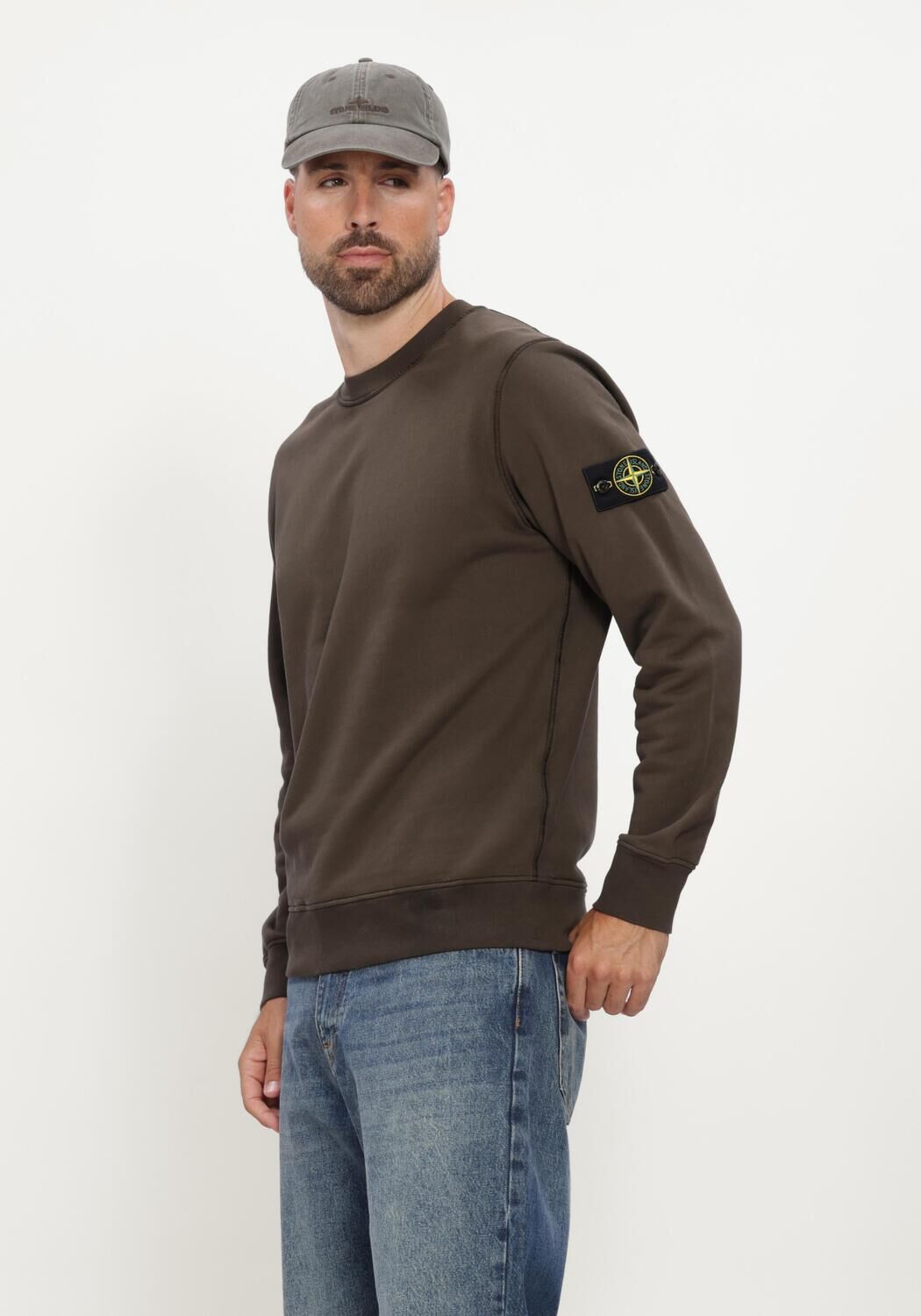 Bruine STONE ISLAND Sweater SWEATSHIRT S0051 - large