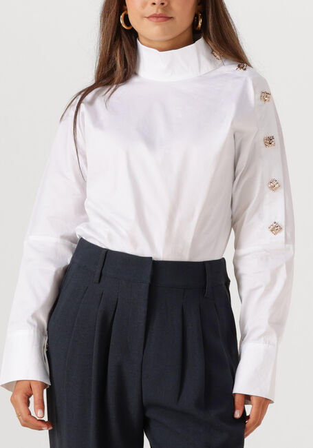 Witte CO'COUTURE Blouses SANNA ASYM BUTTON BLOUSE - large