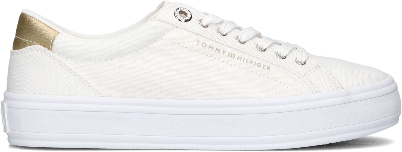 Tommy Hilfiger Lage Sneakers Dames Essential Vulc, Maat: 37, Materiaal: Canvas, Kleur: Wit