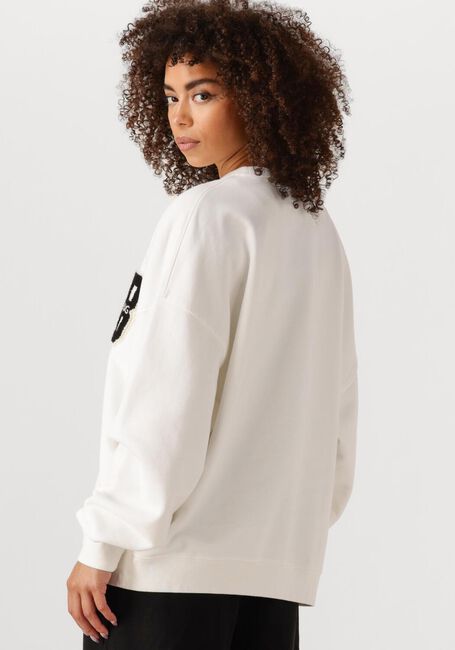 Witte ANINE BING Sweater MILES OVERSIZED SWEATSHIRT LETTERMAN - large