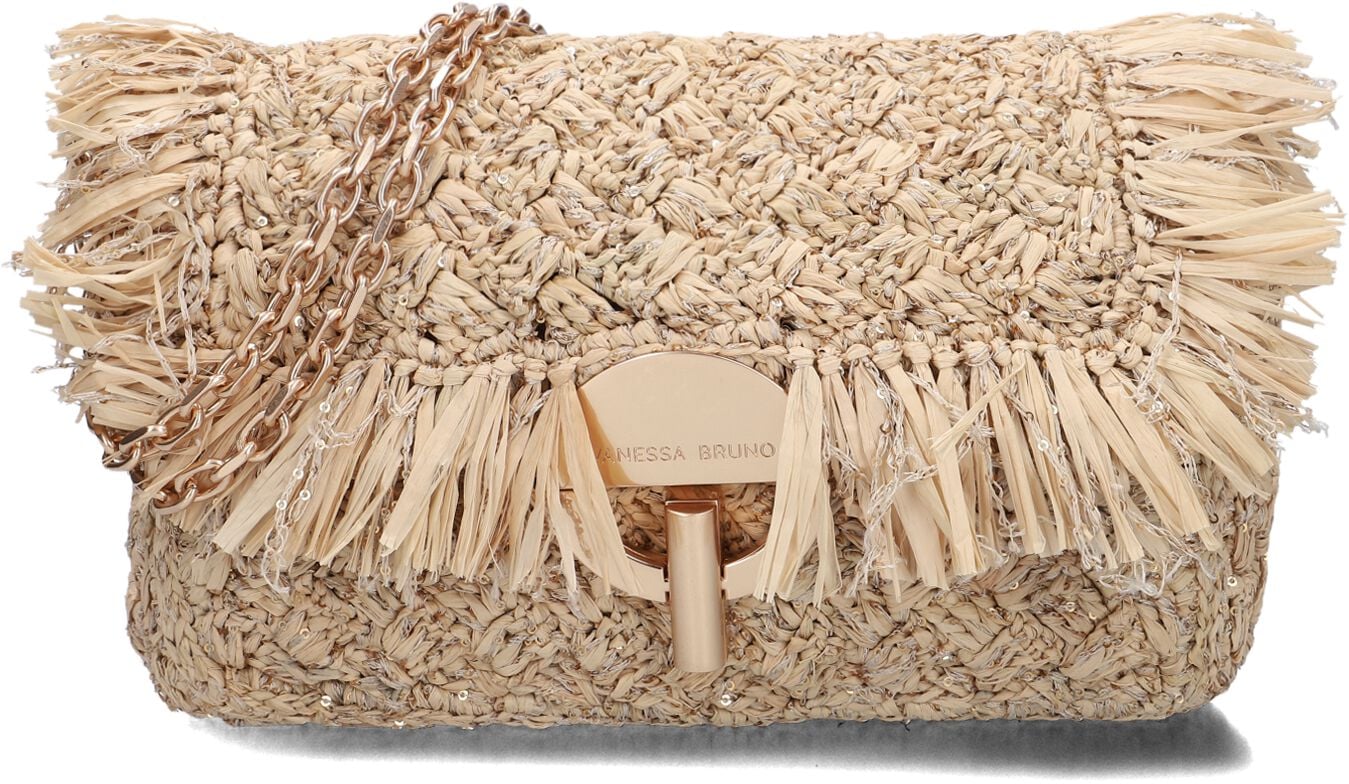 Vanessa Bruno Vanessa Bruno Schoudertas Dames Moon Moyen, Materiaal: Raffia, Kleur: Beige