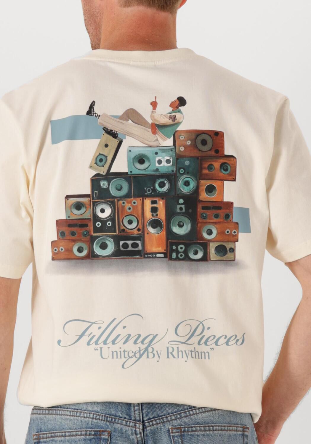 Ecru FILLING PIECES T-shirt T-SHIRT SPEAKER WALL - large