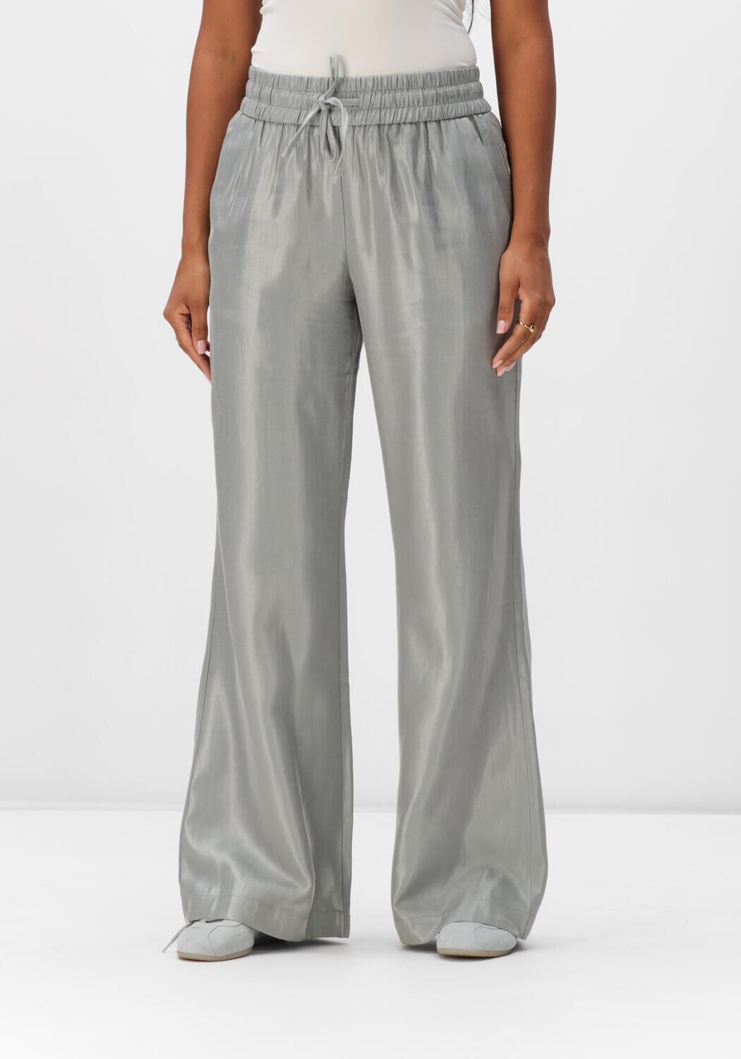 Aimee the Label Wijde Broek Dames Faith Trouser, Maat: M, Kleur: Grijs afbeelding 1