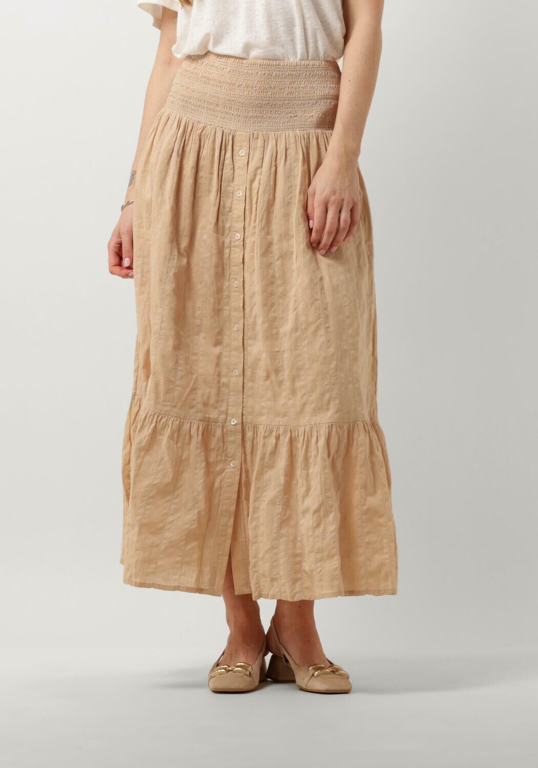 zand ruby tuesday maxirok sali long skirt with smock waistband and full placket