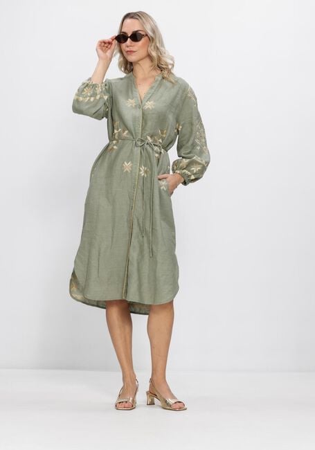 Groene GREEK ARCHAIC KORI Midi jurk S26K-2143242 - large