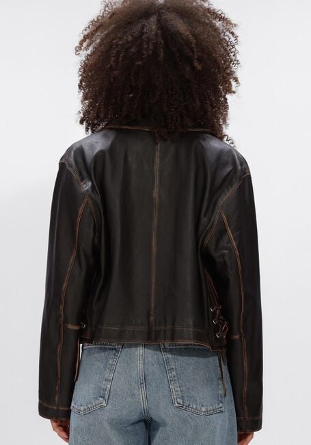 Bruine ALTER EGO Leren jas FALLON - large