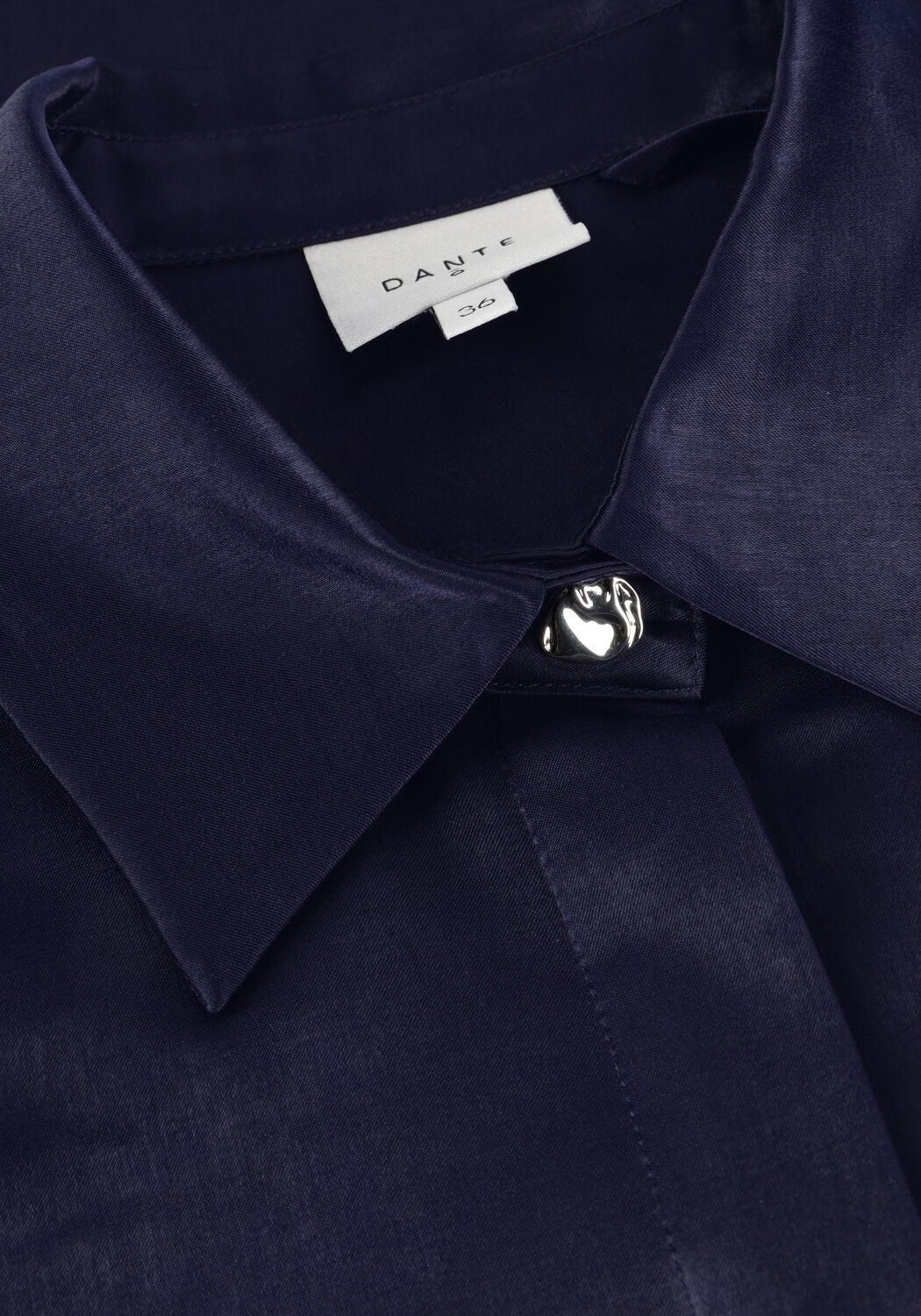 Donkerblauwe DANTE6 Blouses JONI BELTED OVERSIZED SHIRT - large