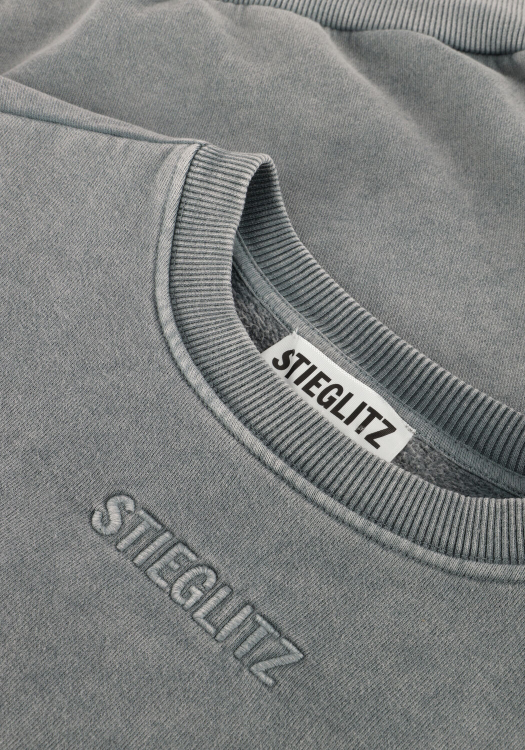 Grijze STIEGLITZ Sweater BASIC WORN OUT SWEATER - large