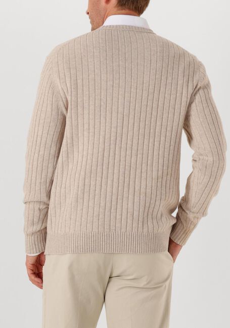 Beige PROFUOMO Trui PULLOVER CREW NECK WOOL BLEND - large