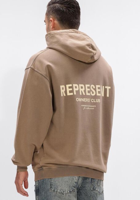 Taupe REPRESENT Sweater REPRESENT OWNERS CLUB HOODIE - large