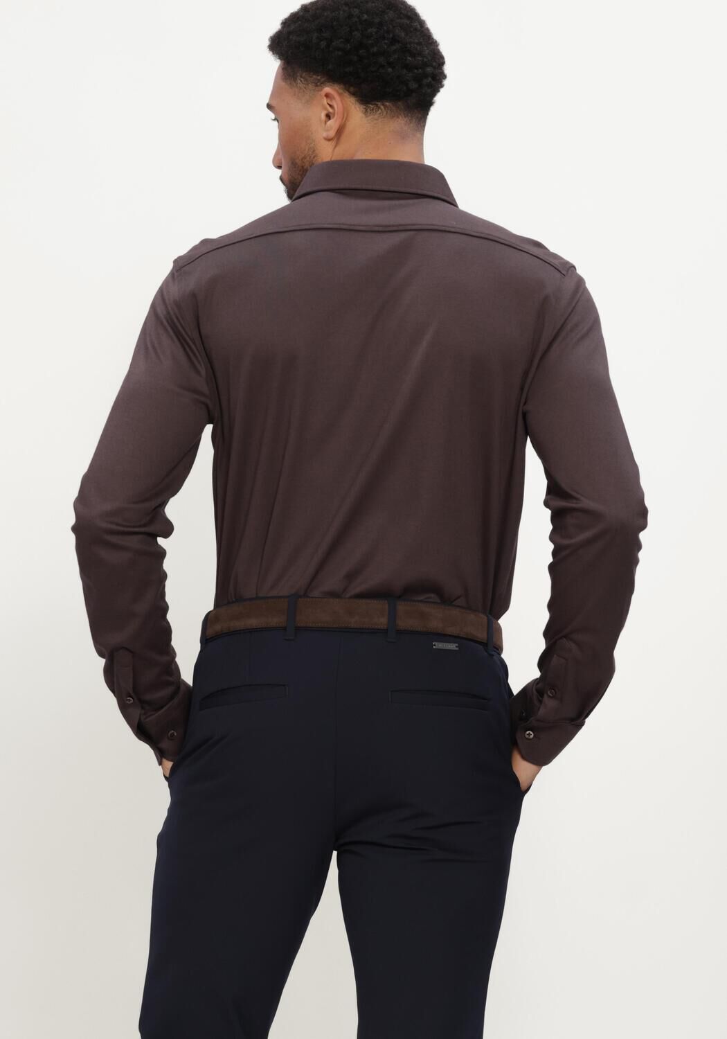 Bruine DESOTO LUXURY Casual overhemd LUXURY HAI 1/1 - large
