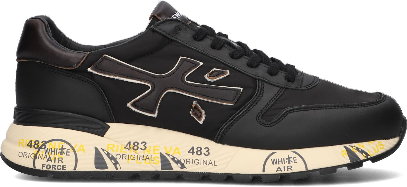 Premiata Lage Sneakers Heren Mick, Maat: 45, Materiaal: Suède, Kleur: Zwart