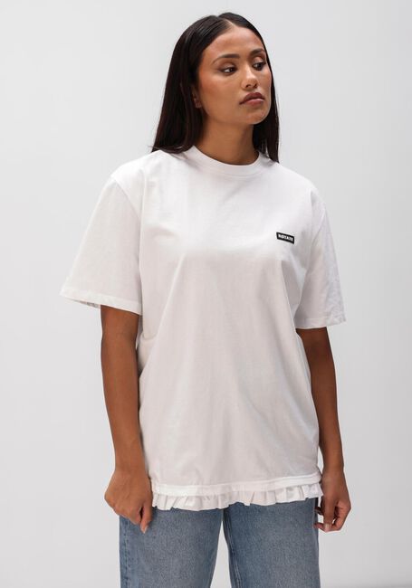 Witte ROTATE Tops & T-shirts LARGE T SHIRT RUFFLE - large