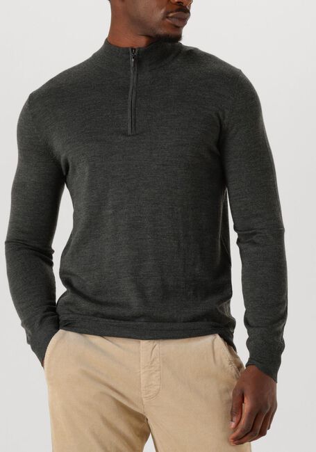 Groene STEFANO LAURAN Trui HALF ZIP - large
