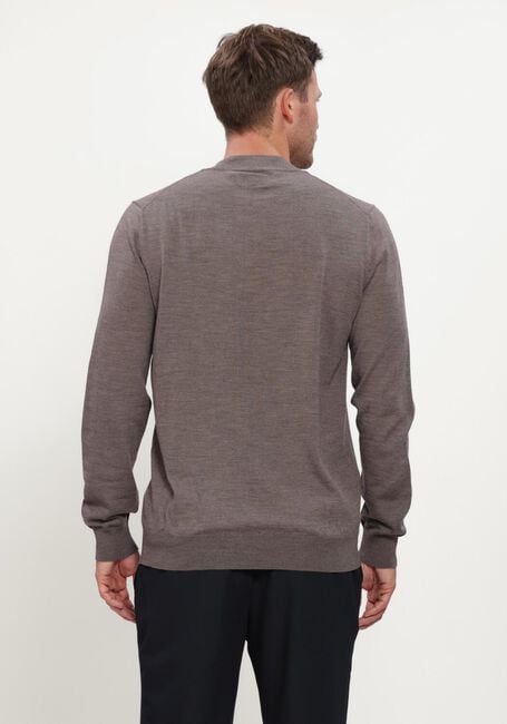 Taupe STEFANO LAURAN Trui HALF ZIP MERINO - large