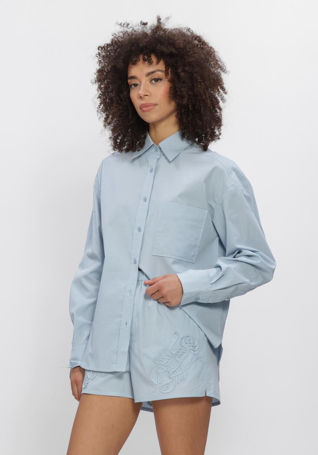 Blauwe CLOSED Tops & T-shirts OVERSIZED SHIRT - large