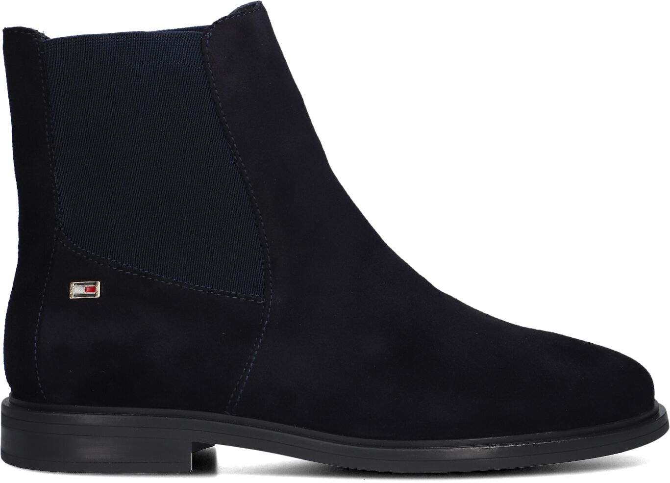 Tommy Hilfiger Chelsea Boots Dames Flag Low Chelsea, Maat: 38, Materiaal: Suède, Kleur: Blauw